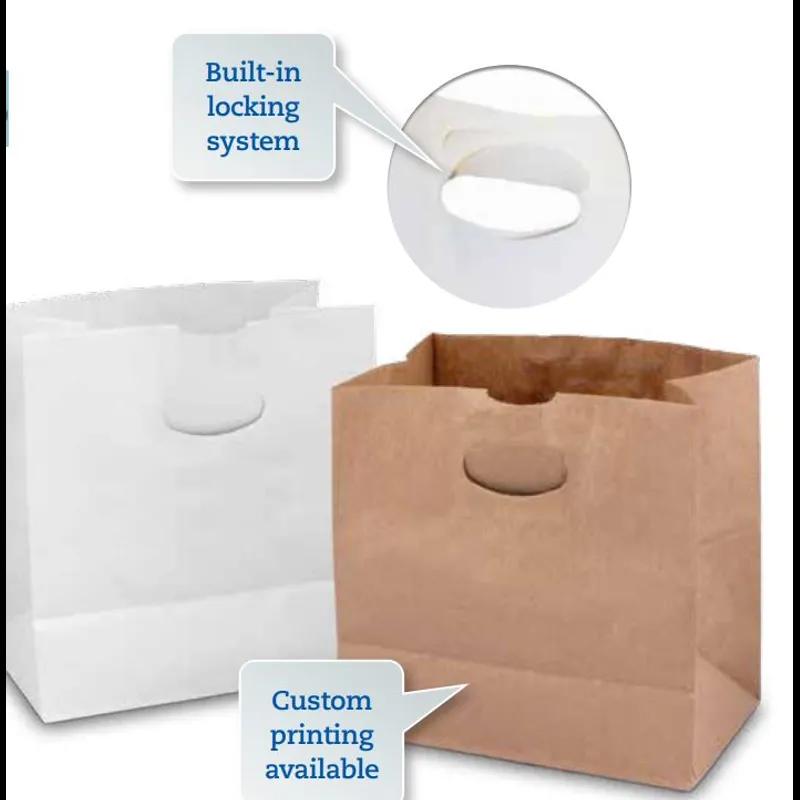 Duro® Bag 11X6X11 IN Kraft Paper 40# Kraft With Die Cut Handle Closure 500/Bundle