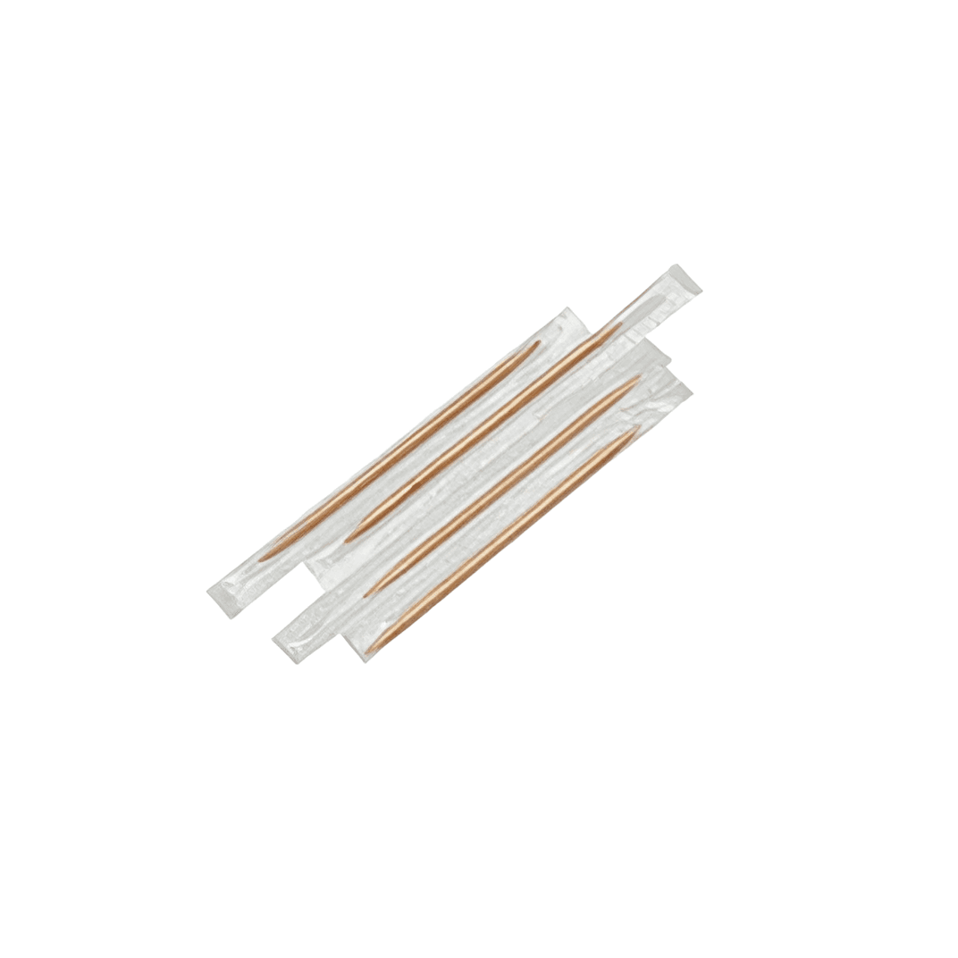 Toothpick 2.5 IN Wood Round Mint Wrapped 1000/Pack