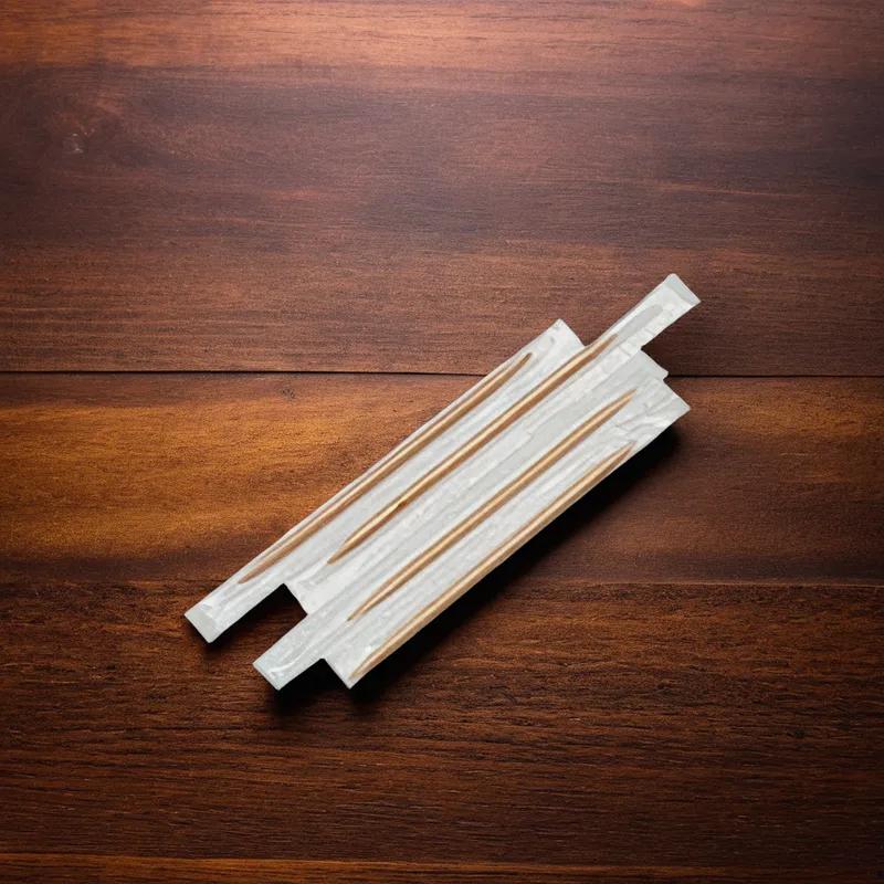 Toothpick 2.5 IN Wood Round Mint Wrapped 1000/Pack