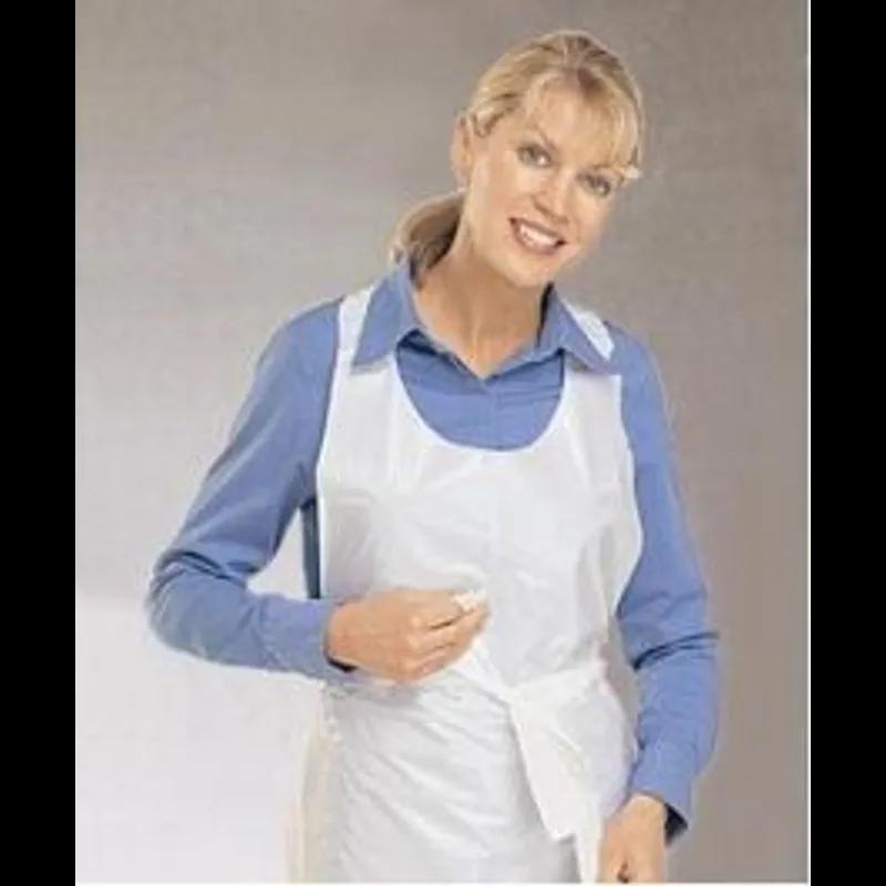 Apron 28X46 IN White 1MIL Regular Embossed Plastic 500/Case