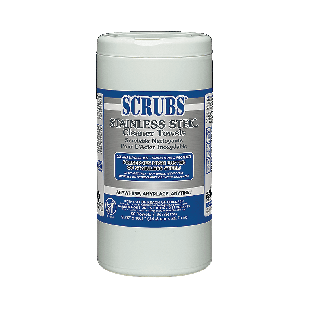 Scrubs® Stainless Steel Cleaner Wipe 6/Case