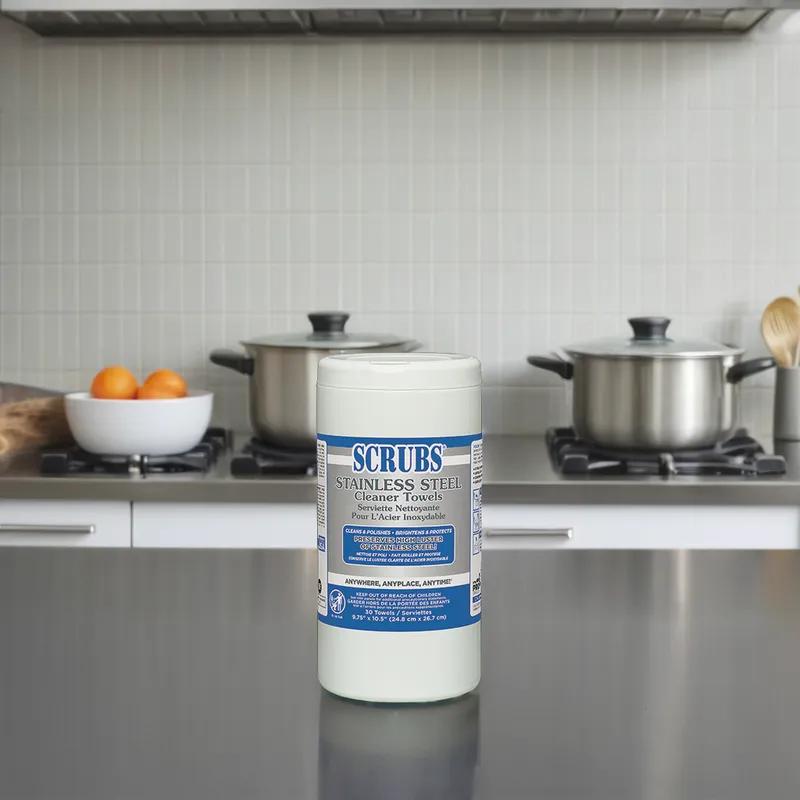 Scrubs® Stainless Steel Cleaner Wipe 6/Case