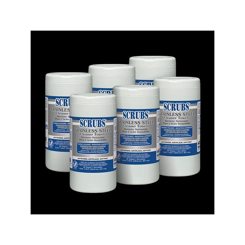 Scrubs® Stainless Steel Cleaner Wipe 6/Case