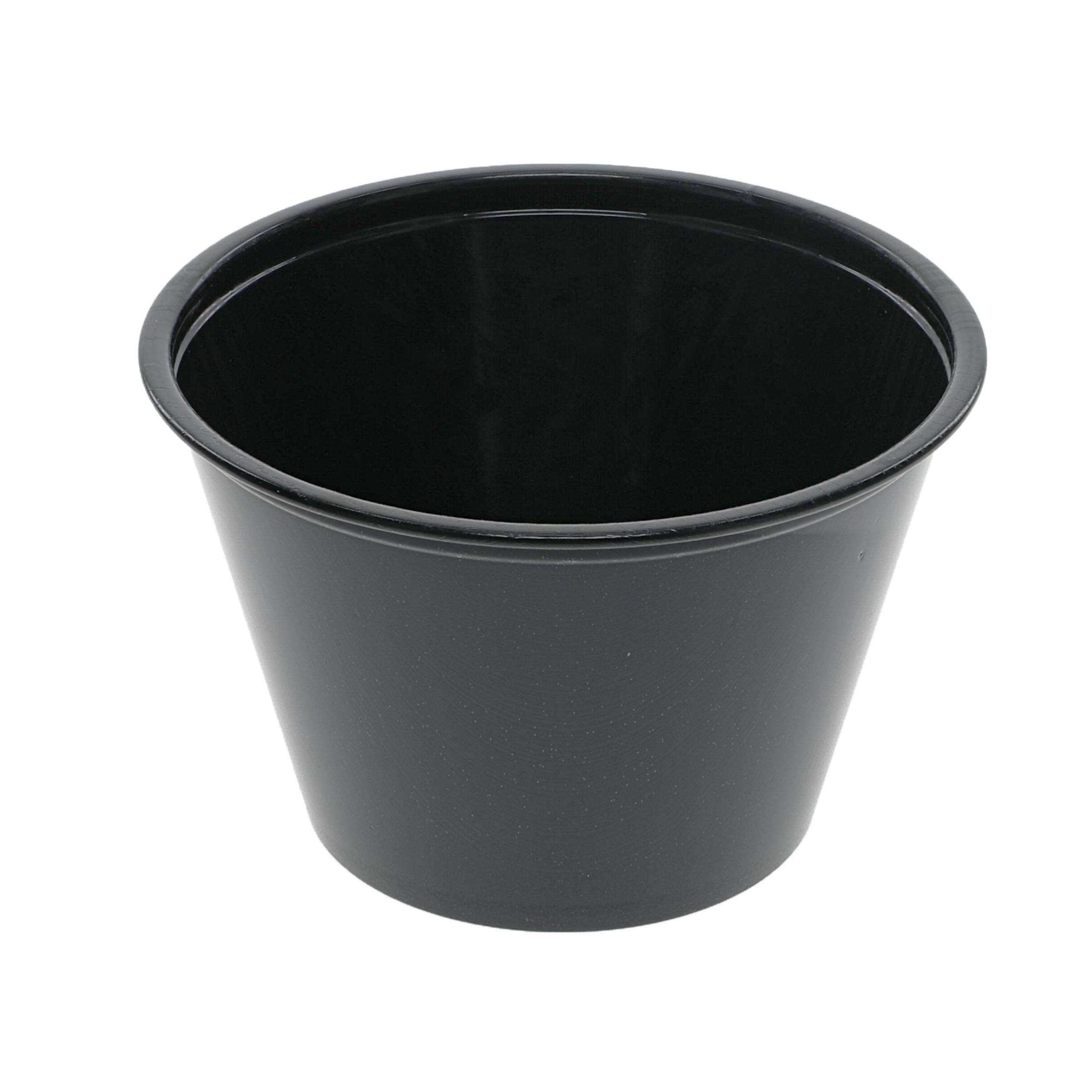 Souffle & Portion Cup 4 OZ HIPS OPS Black Round 3000/Case