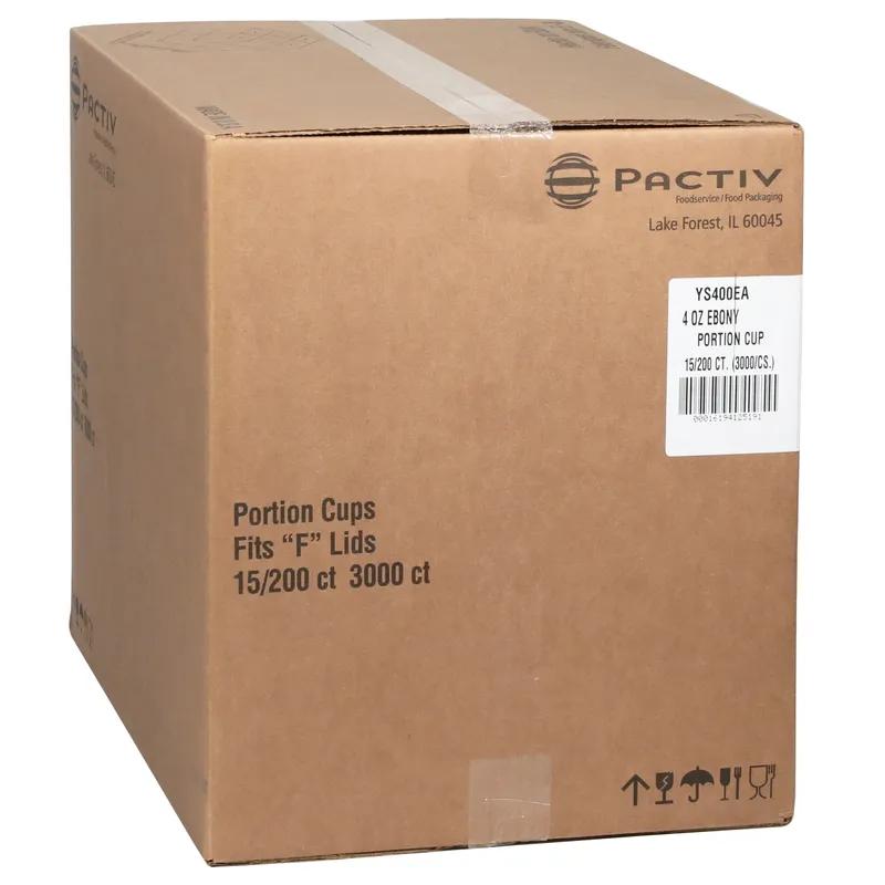 Souffle & Portion Cup 4 OZ HIPS OPS Black Round 3000/Case