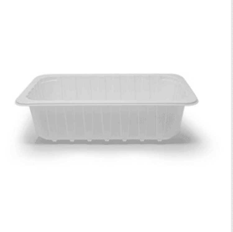 MAPfresh® 5 Meat Tray 12.44X10.28X2.5 IN PP White Rectangle Barrier 1656/Skid