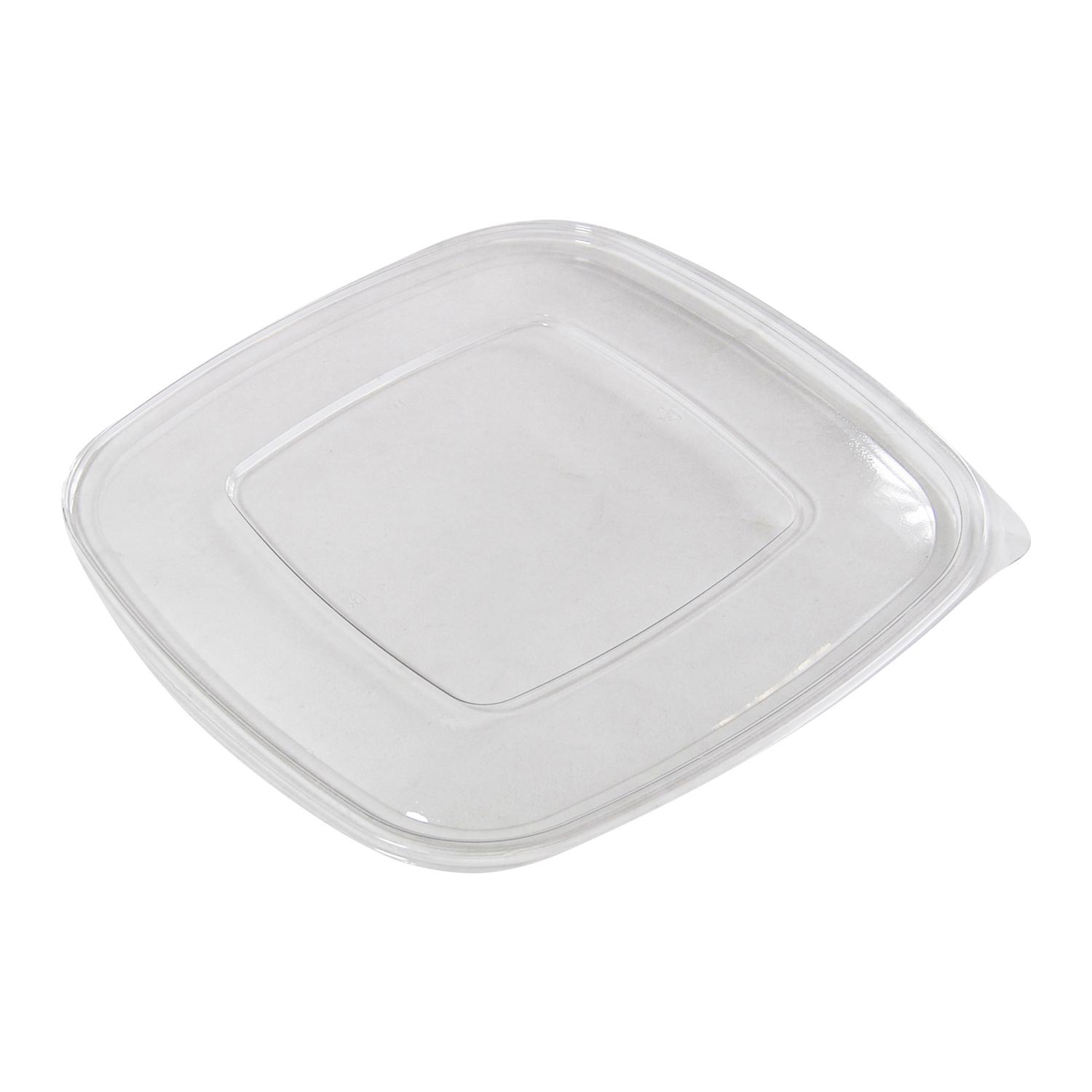 Lid 9X9X0.31 IN PET Clear Square For 32-48-64 OZ Bowl 150/Case