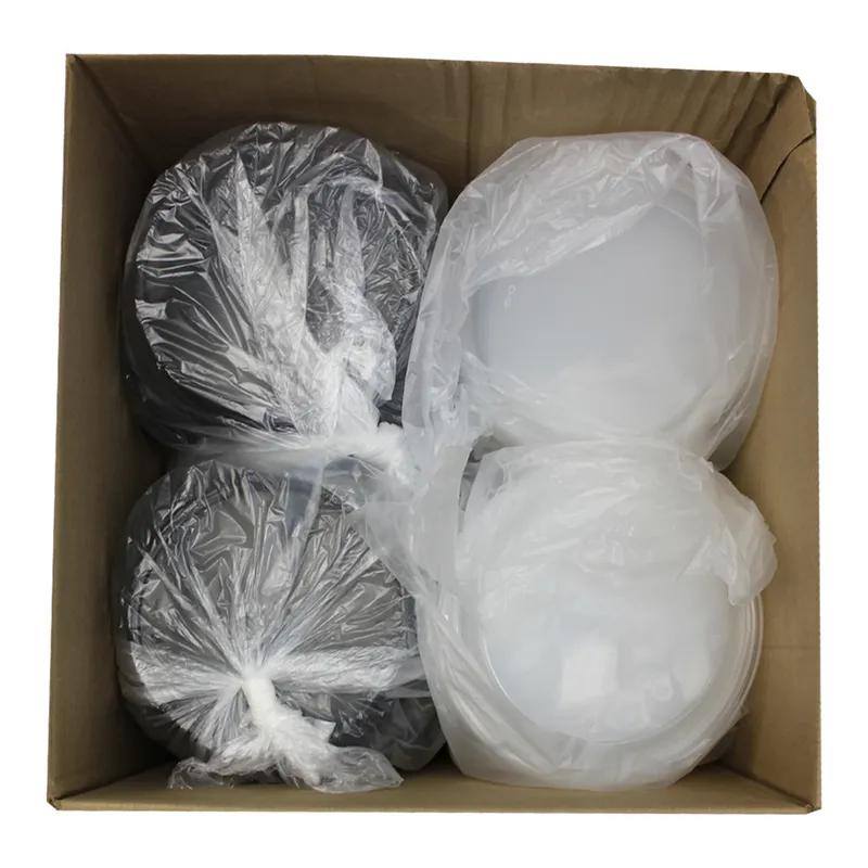 Bowl & Lid Combo 48 OZ PP Black Clear Round 150/Case