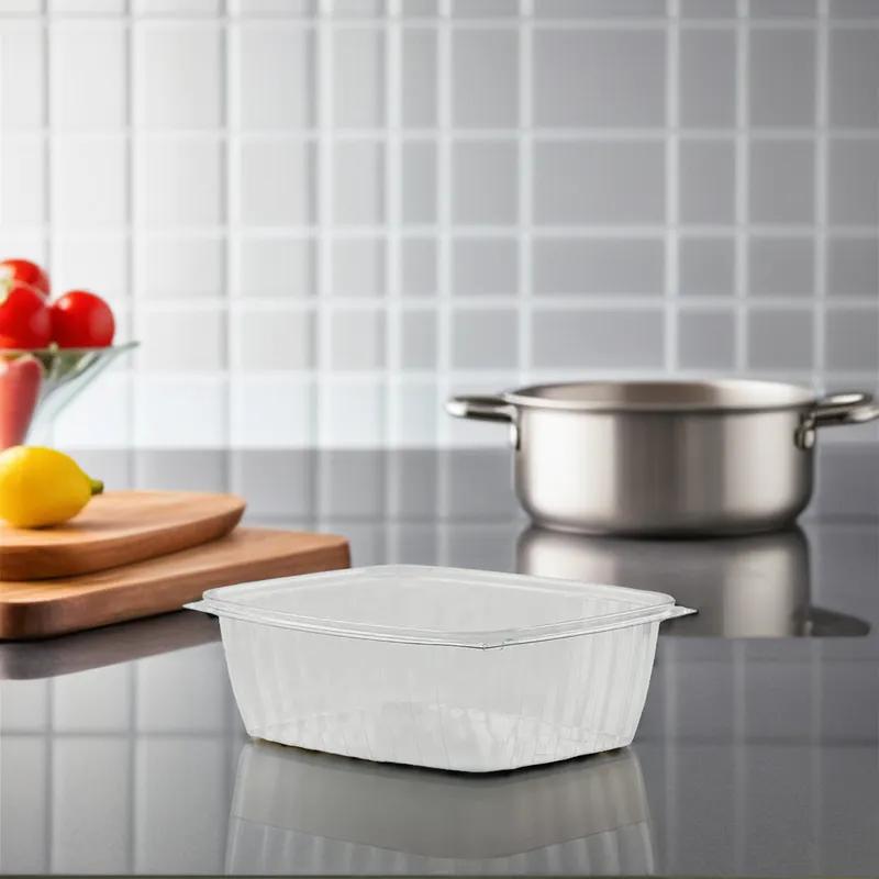 The BOTTLEBOX ® Deli Container Base & Lid Combo 64 OZ RPET Clear 500/Case