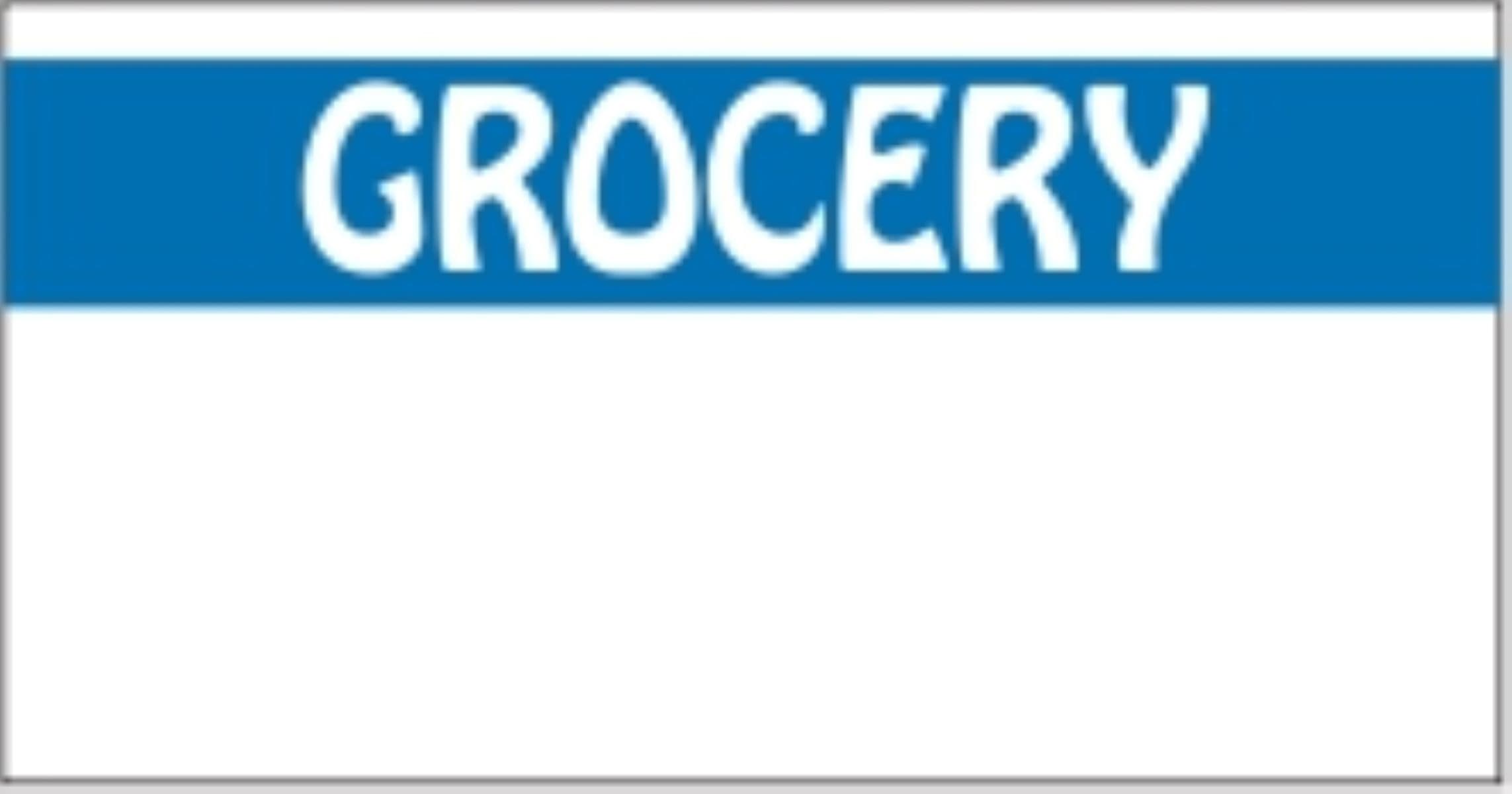 Monarch 1110/FEB-117 Grocery Gun Label Blue White Reverse Print 17000/Roll