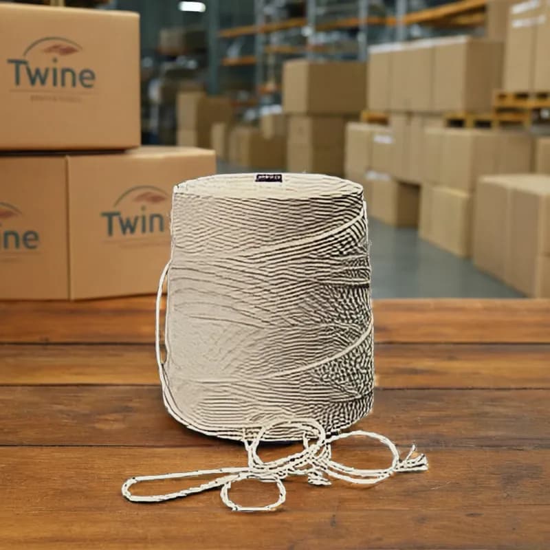 Twine 1200 FT White Cotton 24PLY Cone 1/Roll