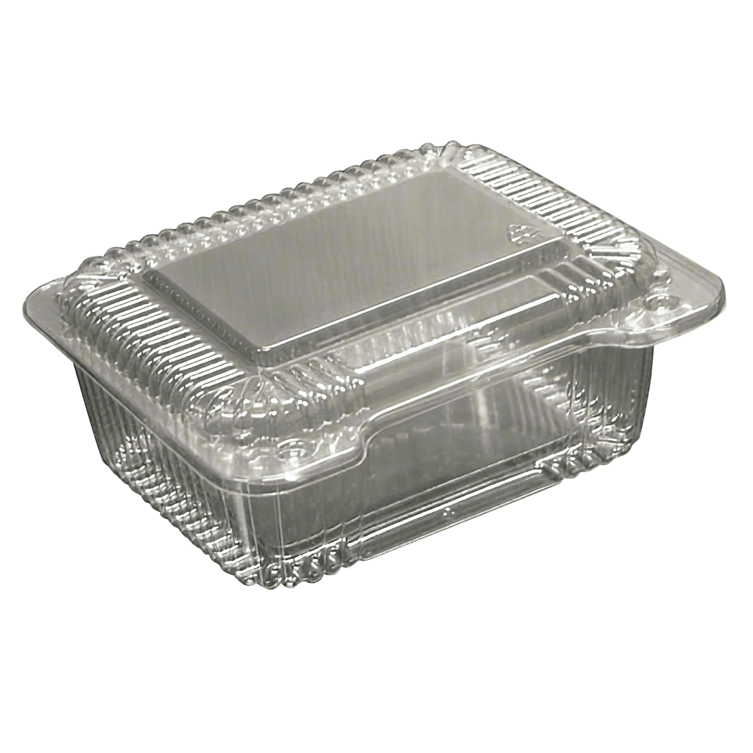 WNA Take-Out Container Hinged With Flat Lid 6.25X5X2.25 IN PET Clear Rectangle 300/Case