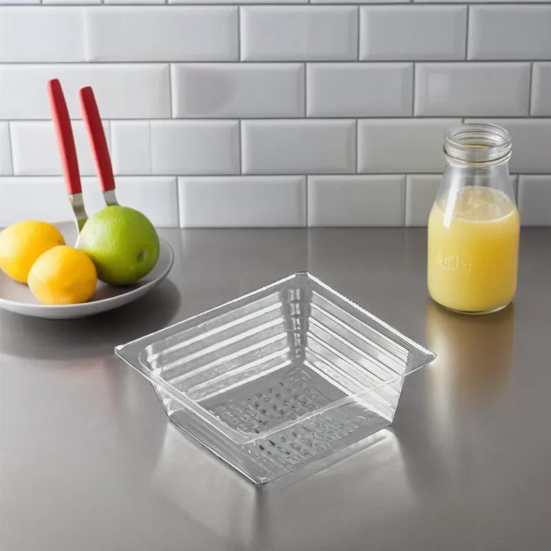 WNA Atrium Deli Container Base 5 OZ OPS Clear Square 2500/Case