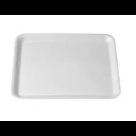 12S Meat Tray 11.25X9.25X0.5 IN 1 Compartment Polystyrene Foam Shallow White Rectangle 250/Bundle