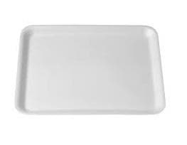 12S Meat Tray 11.25X9.25X0.5 IN 1 Compartment Polystyrene Foam Shallow White Rectangle 250/Bundle