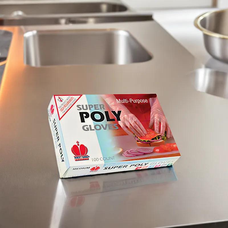 Gloves Large (LG) Clear PET 100 Count/Pack 10 Packs/Case 1000 Count/Case