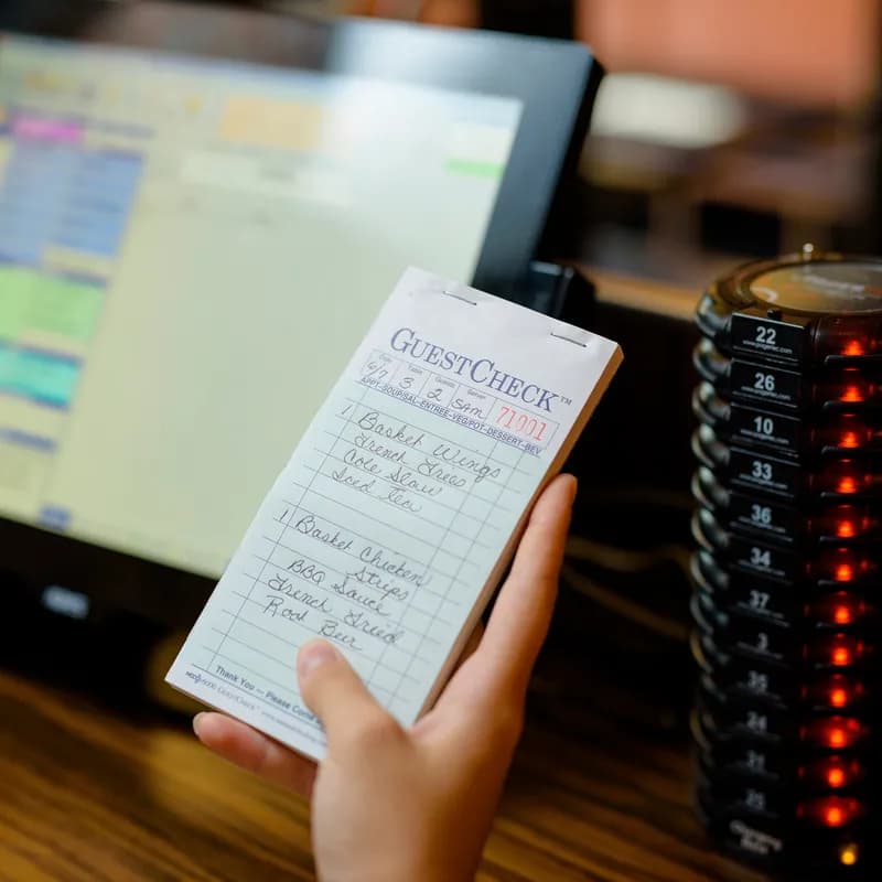 Guest Check 6.75X3.5 IN Green 2-Part 2500/Case