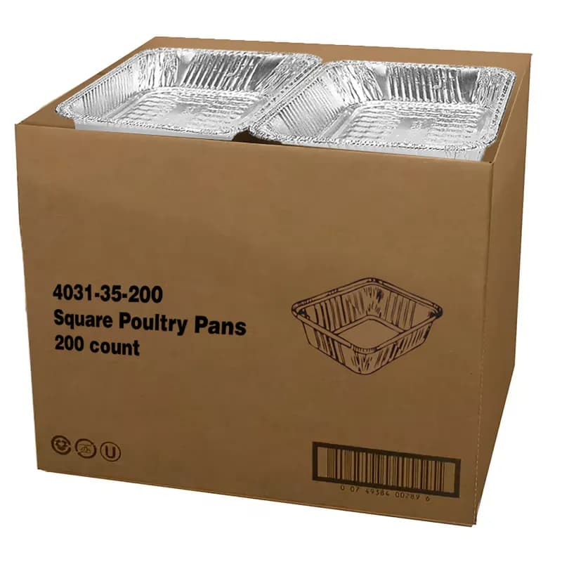 Chicken Pan 10 IN Aluminum Square 200/Case