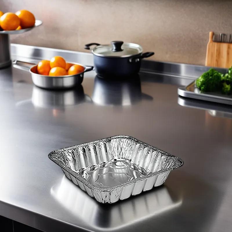 Chicken Pan 10 IN Aluminum Square 200/Case