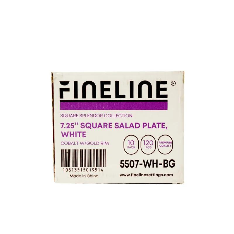 Plate 7 IN White Gold Square 120/Case