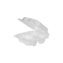 Clover Take-Out Container Hinged Large (LG) 8.35X8.32X2.88 IN 3 Compartment PP Clear 150/Case