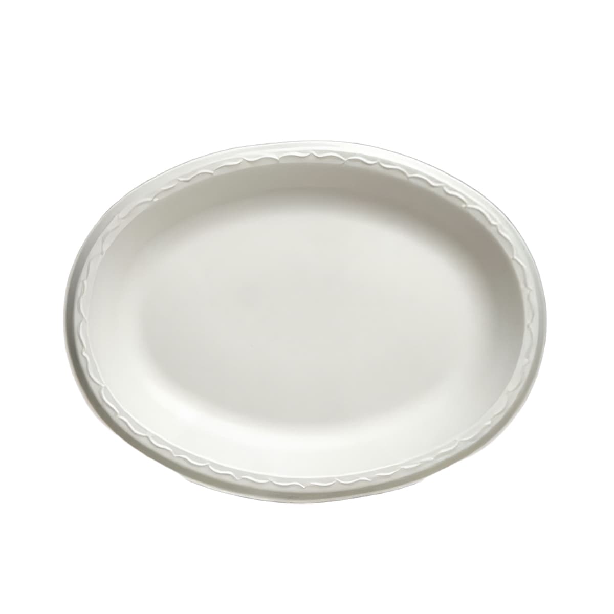 Serving Tray Base 11X8.5 IN Polystyrene Foam Black Oval Laminated 500/Case