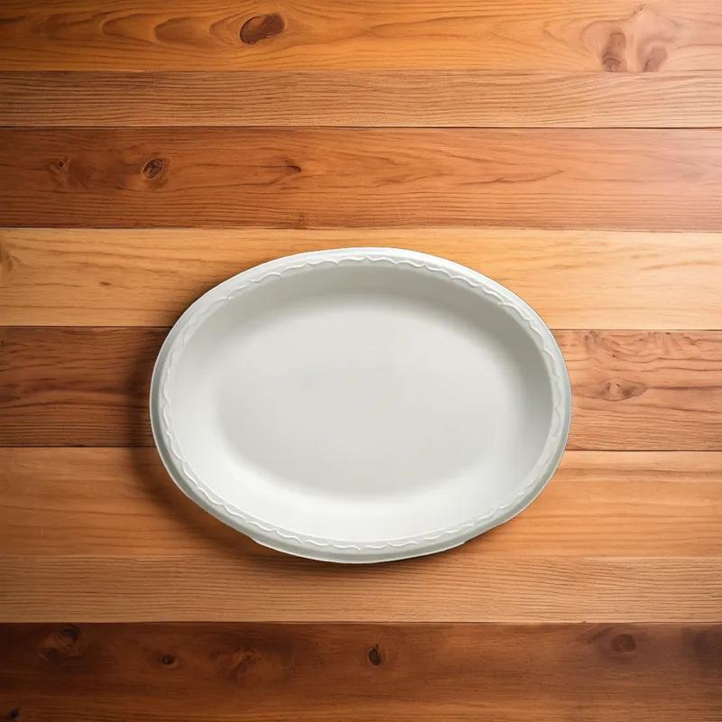 Serving Tray Base 11X8.5 IN Polystyrene Foam Black Oval Laminated 500/Case