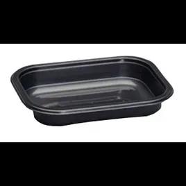 Take-Out Container Base 6.5X5X1.1 IN Plastic Black Oval 500/Case