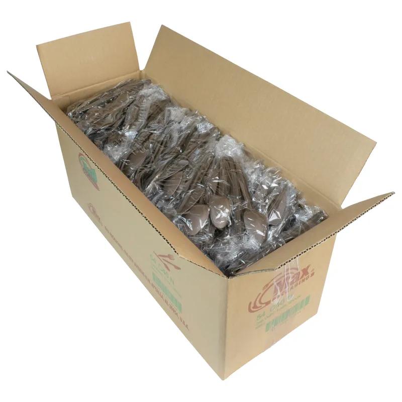 3PC Cutlery Kit Brown With Fork,Knife,Spoon 250/Case