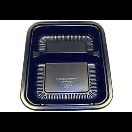Take-Out Container Base 24 OZ PP Black Oblong 250/Case