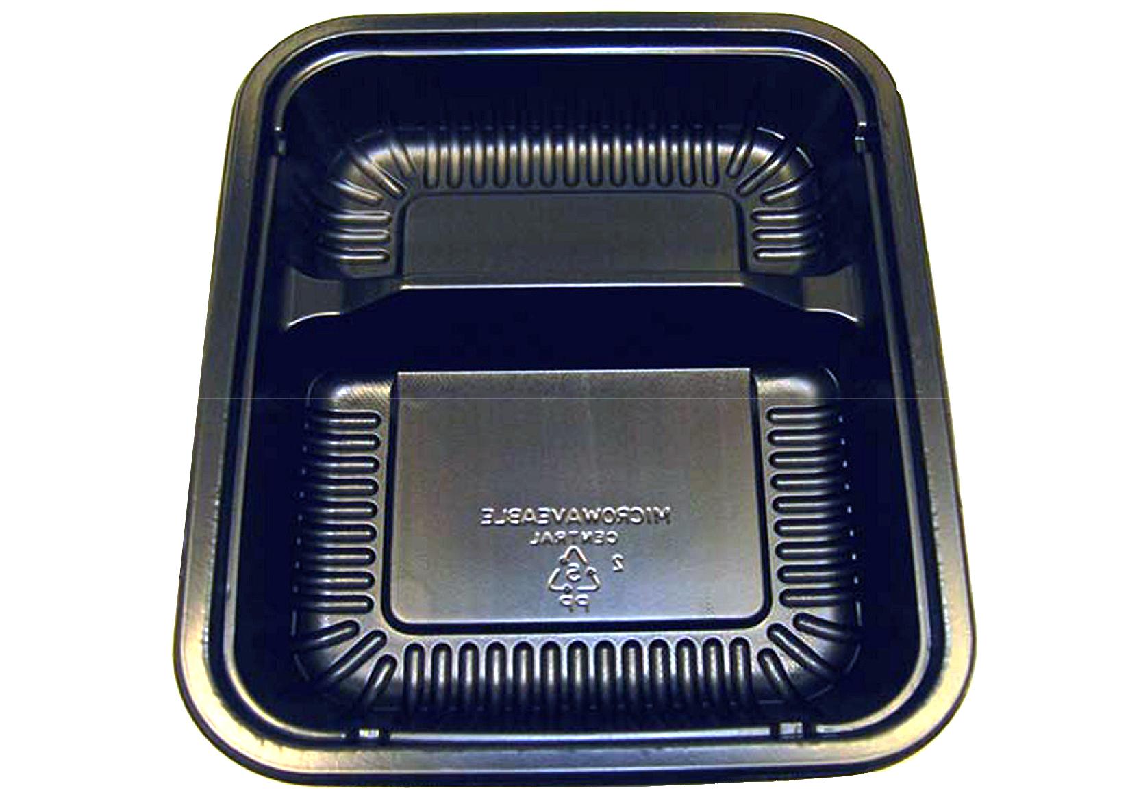 Take-Out Container Base 24 OZ PP Black Oblong 250/Case