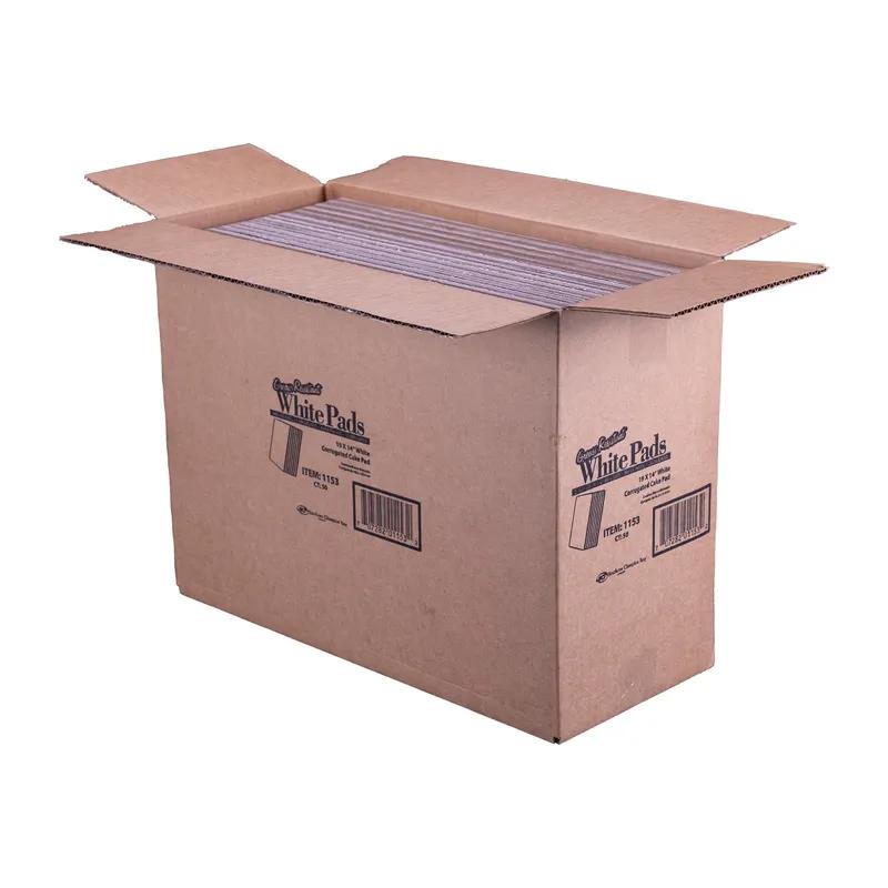 Cake Board 19X14 IN Corrugated Paperboard White Rectangle Double Wall 50/Bundle