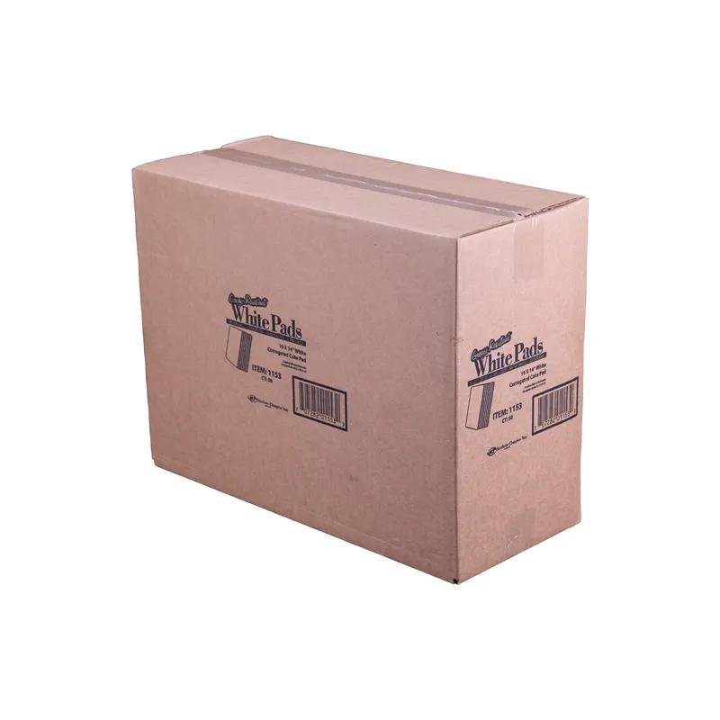 Cake Board 19X14 IN Corrugated Paperboard White Rectangle Double Wall 50/Bundle