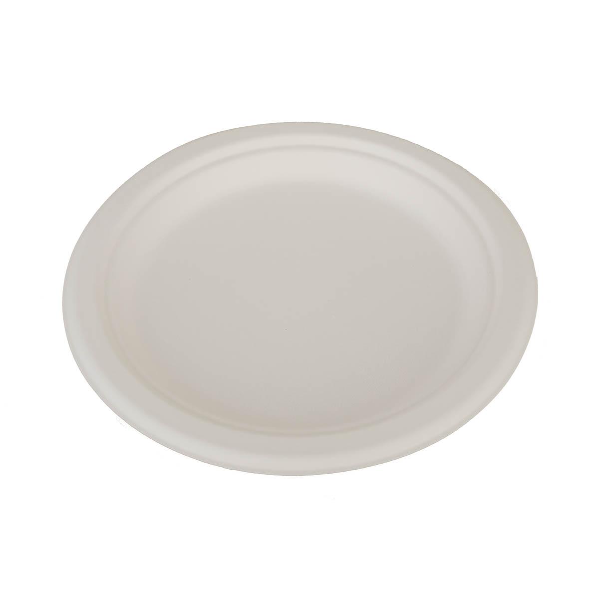 ChampWare Plate 9 IN Molded Fiber White Round Heavy Duty 500/Case