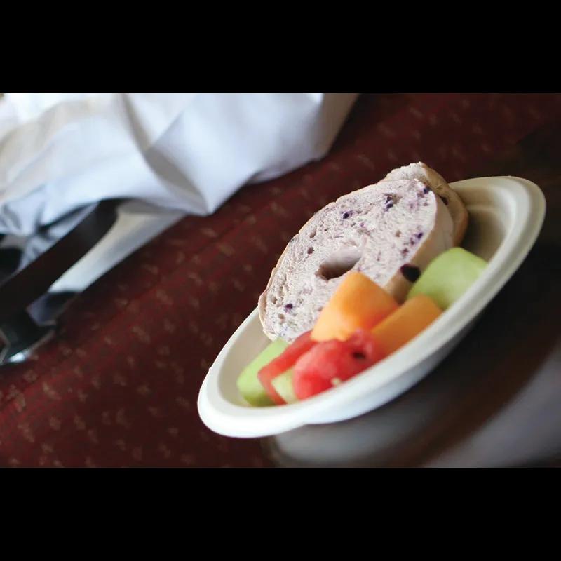 ChampWare Plate 9 IN Molded Fiber White Round Heavy Duty 500/Case