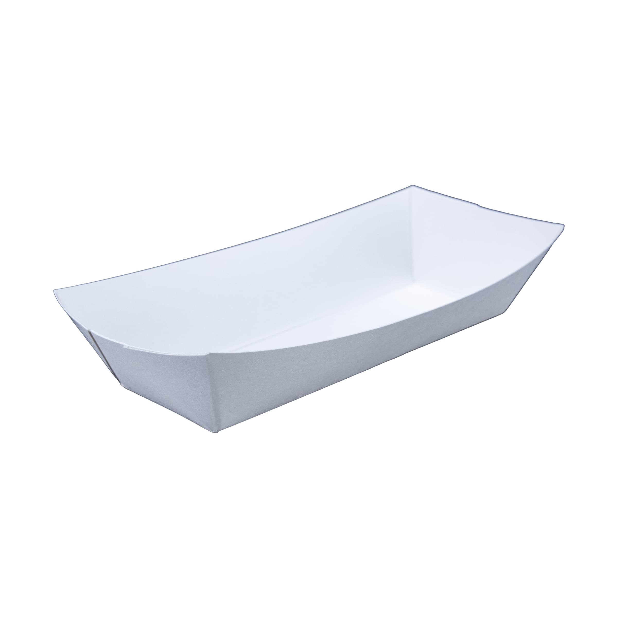 Hot Dog Food Tray 7X2.75X1.5 IN SBS Paperboard White Rectangle 1000/Case