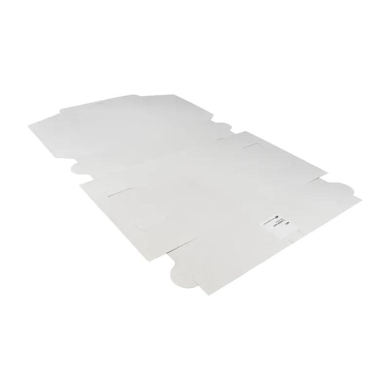 Cake Box 10X10X4 IN Clay-Coated Kraft Board White Kraft Square Lock Corner Tuck Top 1-Piece 100/Bundle