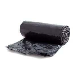Heritage Can Liner 38X58 IN 60 GAL Black Reprocessed Resin 1.7MIL Coreless 20 Count/Pack 5 Packs/Case 100 Count/Case