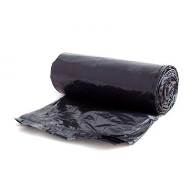Heritage Can Liner 38X58 IN 60 GAL Black Reprocessed Resin 1.7MIL Coreless 20 Count/Pack 5 Packs/Case 100 Count/Case