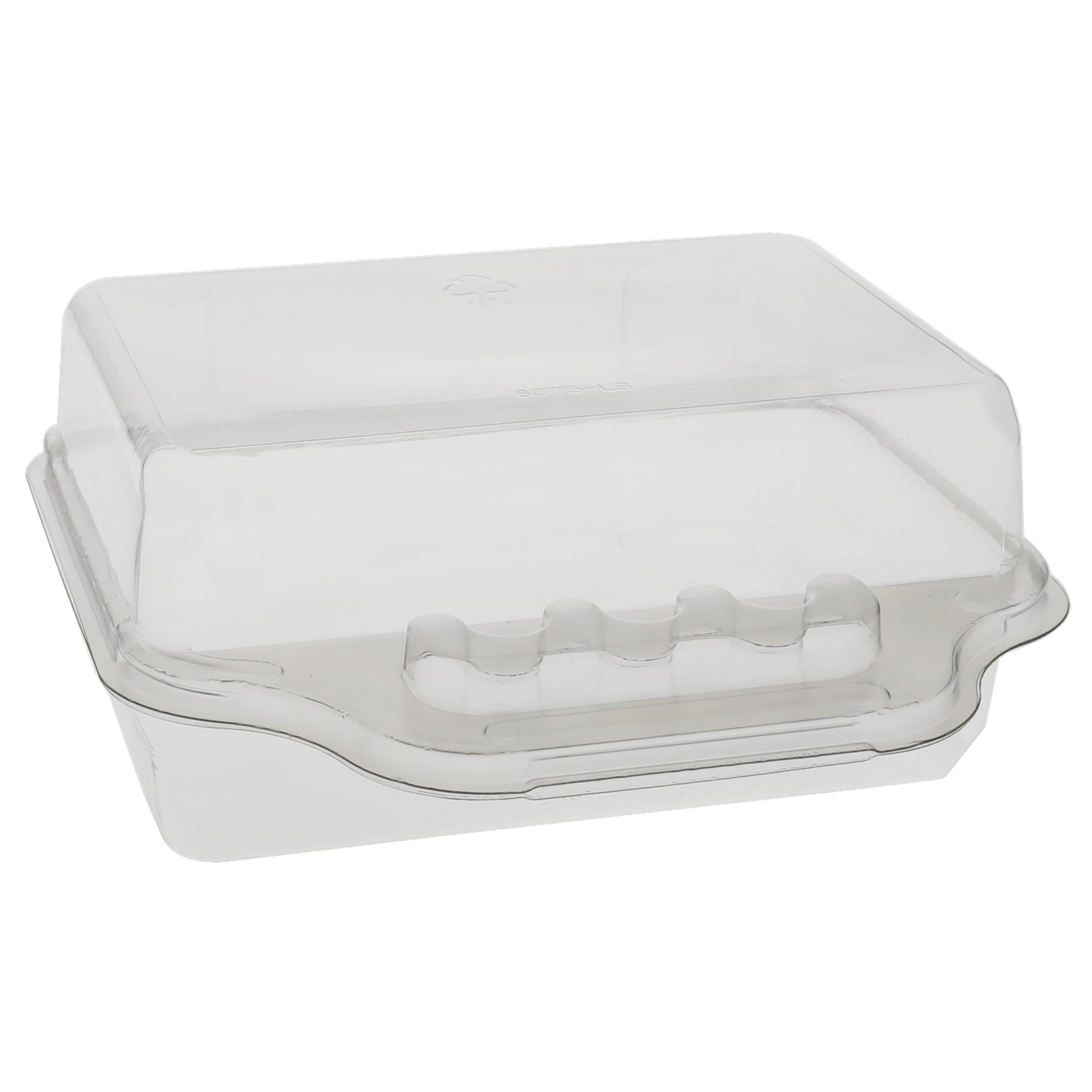 Lunch Take-Out Box Barn 7X6X3.75 IN PET Clear Rectangle 150/Case