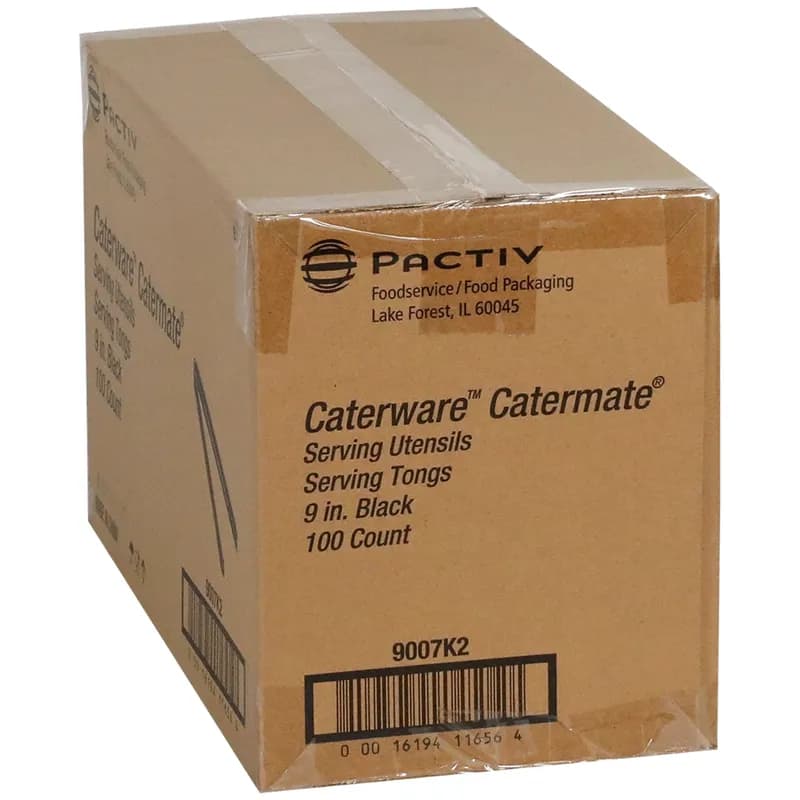 Tongs 9 IN PP Black 100/Case