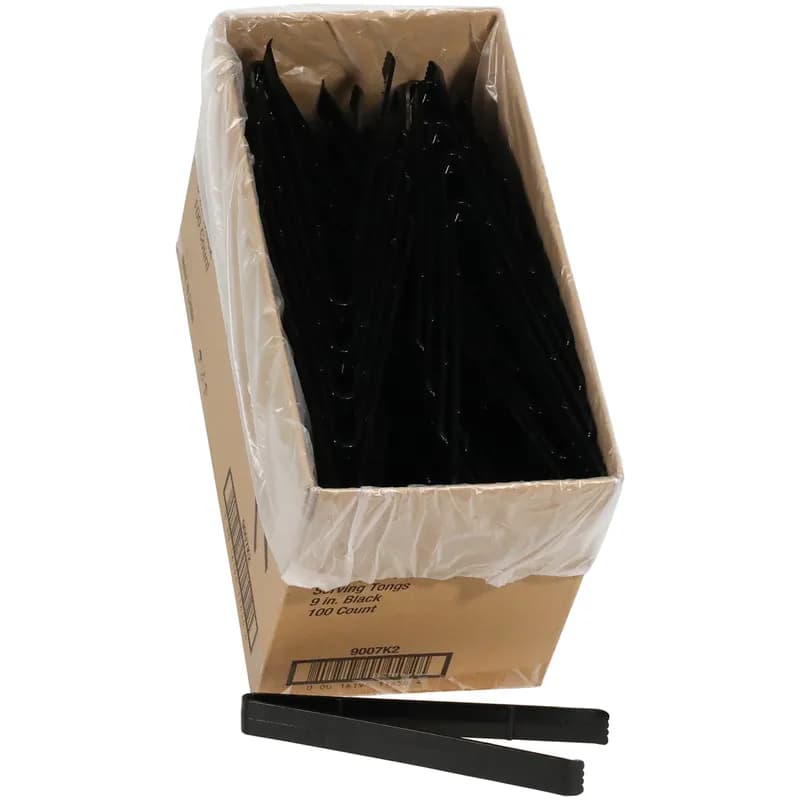 Tongs 9 IN PP Black 100/Case