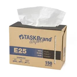 TaskBrand® Cleaning Wipe 9.75X16.75 IN 4 PLY Scrim Substrate White 6/Case
