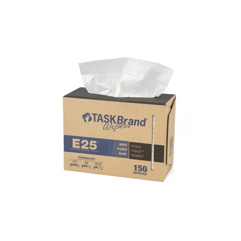 TaskBrand® Cleaning Wipe 9.75X16.75 IN 4 PLY Scrim Substrate White 6/Case