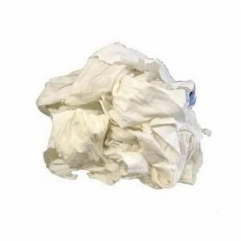 T-Shirt Rag 25 LB Cotton White Brick Pack Various Sizes 1/Case