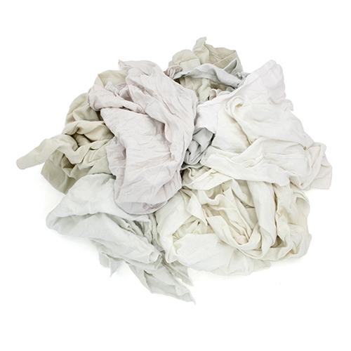 TaskBrand® T-Shirt Rag 25 LB Cotton White Brick Pack Various Sizes 1/Case