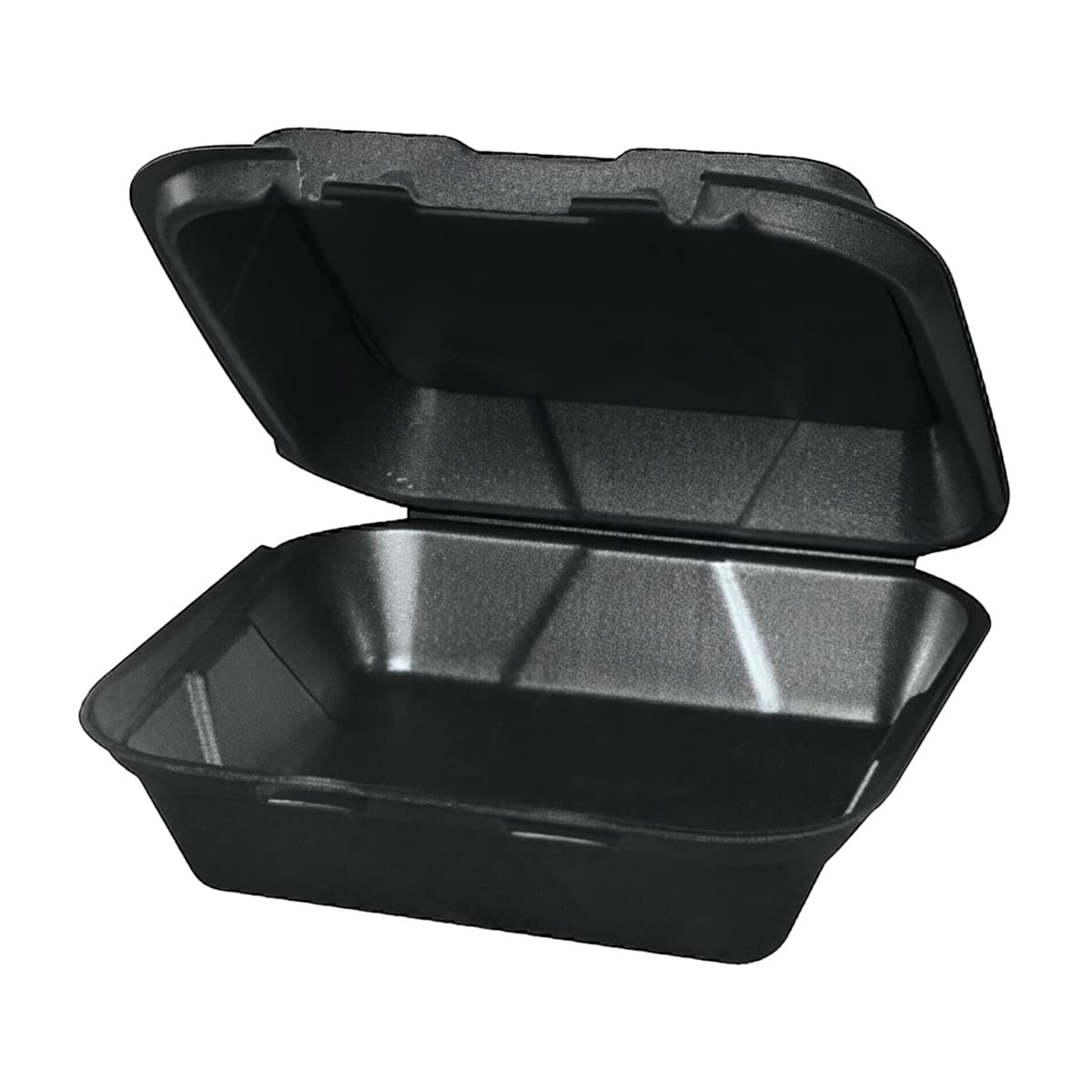 Snap-it Take-Out Container Hinged 9X9X3 IN Polystyrene Foam Black Square 200/Case