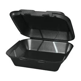 Snap-it Take-Out Container Hinged 9X9X3 IN Polystyrene Foam Black Square 200/Case