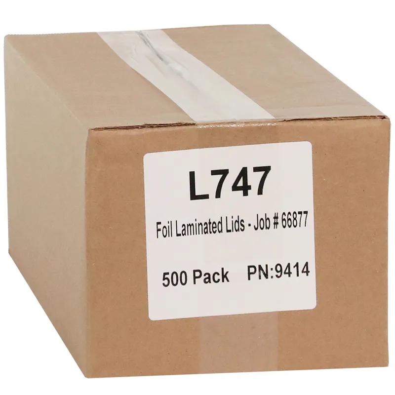 Lid Flat 7X5.1 IN Paperboard White Silver Rectangle For Container Laminated 500/Case