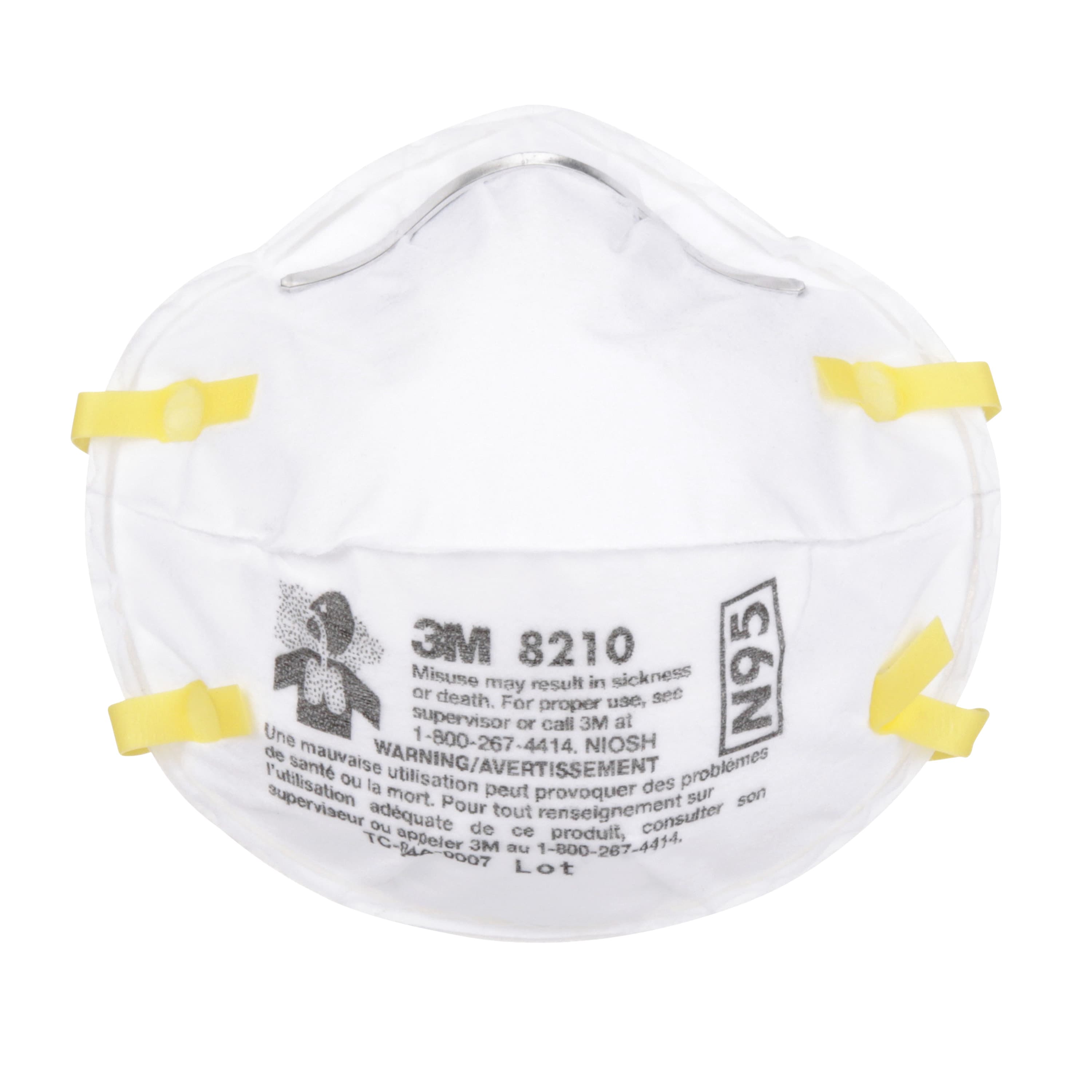 3M™ 8210 N95 Particulate Respirator White 160/Case